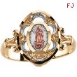 14K Yellow Gold Tricolor Ldy Guadalupe Ring