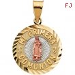 14K Yellow Gold Tricolor Mi Primera Communion (1st Holy Communion) Medal