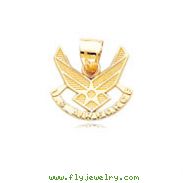 14K Yellow Gold U.S. Air Force Pendant
