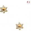 14K Yellow PAIR 05.00 MM;P;CHILDRENS CZ CLUSTER EARRING Youth Cz Cluster Earring
