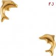 14K Yellow PAIR 05.75X08.25 MM;P;CHILDRENS DOLPHIN EARRING Youth Dolphin Earring