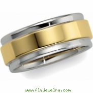 14K Yellow White Gold Two Tone Comfort Fit Band