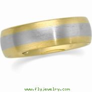 14K Yellow White Gold Two Tone Design Band