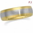 14K Yellow White Gold Two Tone Design Band