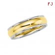 14K Yellow White Gold Two Tone Design Band