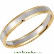 14K Yellow White Gold Two Tone Design Band