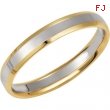 14K Yellow White Gold Two Tone Design Band