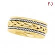 14K Yellow White Gold Two Tone Hand Woven Band