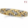 14K Yellow White Gold Two Tone Hand Woven Band