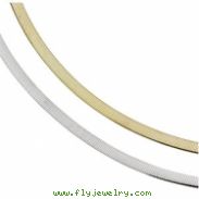 14K Yellow/White 16 INCH TWO TONE REVERSIBLE OMEGA CHAIN Two Tone Reversible Omega Chai