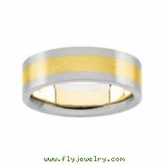 14K Yellow/White SIZE 11.50 Two Tone Design Band Wyw