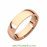 14kt Rose 05.00 mm Light Comfort Fit Band