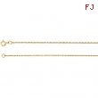 14kt Rose 16.00 INCH Polished ROPE CHAIN