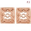 14kt Rose EARRING JACKET Complete No Setting NONE Polished METAL FASHION EARRING JACKET