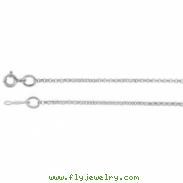 14kt White 01.50 mm 18.00 Inch Solid Rolo Chain