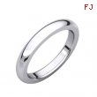 14kt White 03.00 mm Heavy Comfort Fit Band