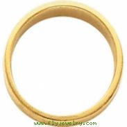 14kt White 04.00 mm Flat Tapered Band
