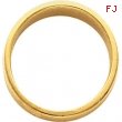 14kt White 05.00 mm Flat Tapered Band