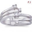 14kt White 1/4CTTW Polished RIGHT HAND DIAMOND RING