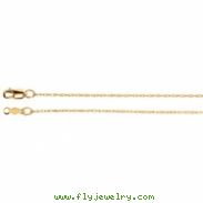 14kt White 16 INCH Polished LASERED TITAN GOLD ROPE CHAIN