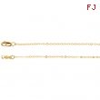 14kt White 18 INCH Polished LASERED TITAN GOLD CABLE CHAIN