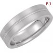 14kt White Band 10.00 06.00 MM Complete No Setting Polished DESIGN BAND