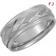 14kt White Band 13.00 NONE Complete No Setting Polished DUO BAND