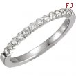 14kt White Band Complete with Stone ROUND 01.70 MM Diamond Polished 1/4CTW DIA ANNIVERSARY BAND