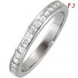 14kt White Band Complete with Stone SI2-SI3 NONE 02.00X02.00 mm Diamond Polished 7/8CTW BAND