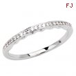 14kt White Band Complete with Stone SI2-SI3 Round 01.00 MM Diamond Polished 1/8 CTW BAND