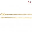 14kt White BULK BY INCH Polished 01.50 MM ROPE CHAIN