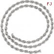14kt White BULK BY INCH Polished 04.00 MM ROPE CHAIN