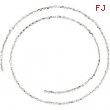 14kt White BULK BY INCH Polished DIAMOND CUT CABLE CHAIN