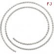 14kt White BULK BY INCH Polished WHEAT CHAIN
