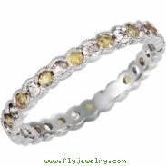 14kt White COMPLETE WITH STONES YELLOW SAPPHIRE AND DIAMOND Polished NONE