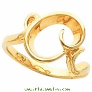 14kt White RING Polished METAL FASHION RING