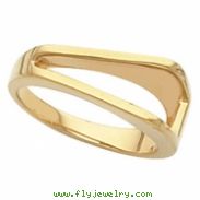 14kt White RING Polished METAL FASHION RING