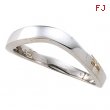 14kt White RING Polished STACKABLE METAL FASHION RING