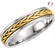 14kt White/Yellow 8 05.00 mm Hand Woven Band