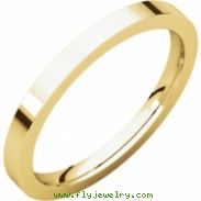 14kt Yellow 02.00 mm Flat Comfort Fit Band
