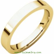 14kt Yellow 03.00 mm Flat Comfort Fit Band