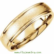 14kt Yellow Band 10.00 06.00 MM Complete No Setting Polished FANCY CARVED BAND