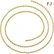 14kt Yellow BULK BY INCH Polished 01.50 MM ROPE CHAIN