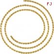 14kt Yellow BULK BY INCH Polished 02.50 MM ROPE CHAIN