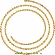 14kt Yellow BULK BY INCH Polished 02.50 MM ROPE CHAIN