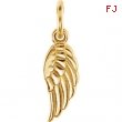 14kt Yellow CHARM Complete No Setting 19.70X05.50 MM Polished POSH MOMMY COLL WING CHRM W/JR