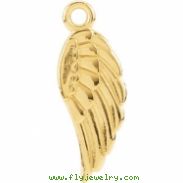 14kt Yellow CHARM Mounting 15.40X05.50 MM Polished POSH MOMMY COLLECTION WING CHM