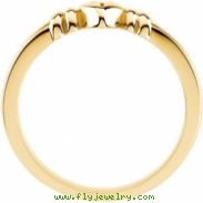 14kt Yellow SIZE 07.00 Polished HEART W/CROSS RING