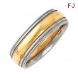 14kt Yellow/White SIZE 10.00 Polished TWO TONE DESIGN BAND WYW
