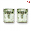 14kw 12x10mm Emerald Green Amethyst Earring